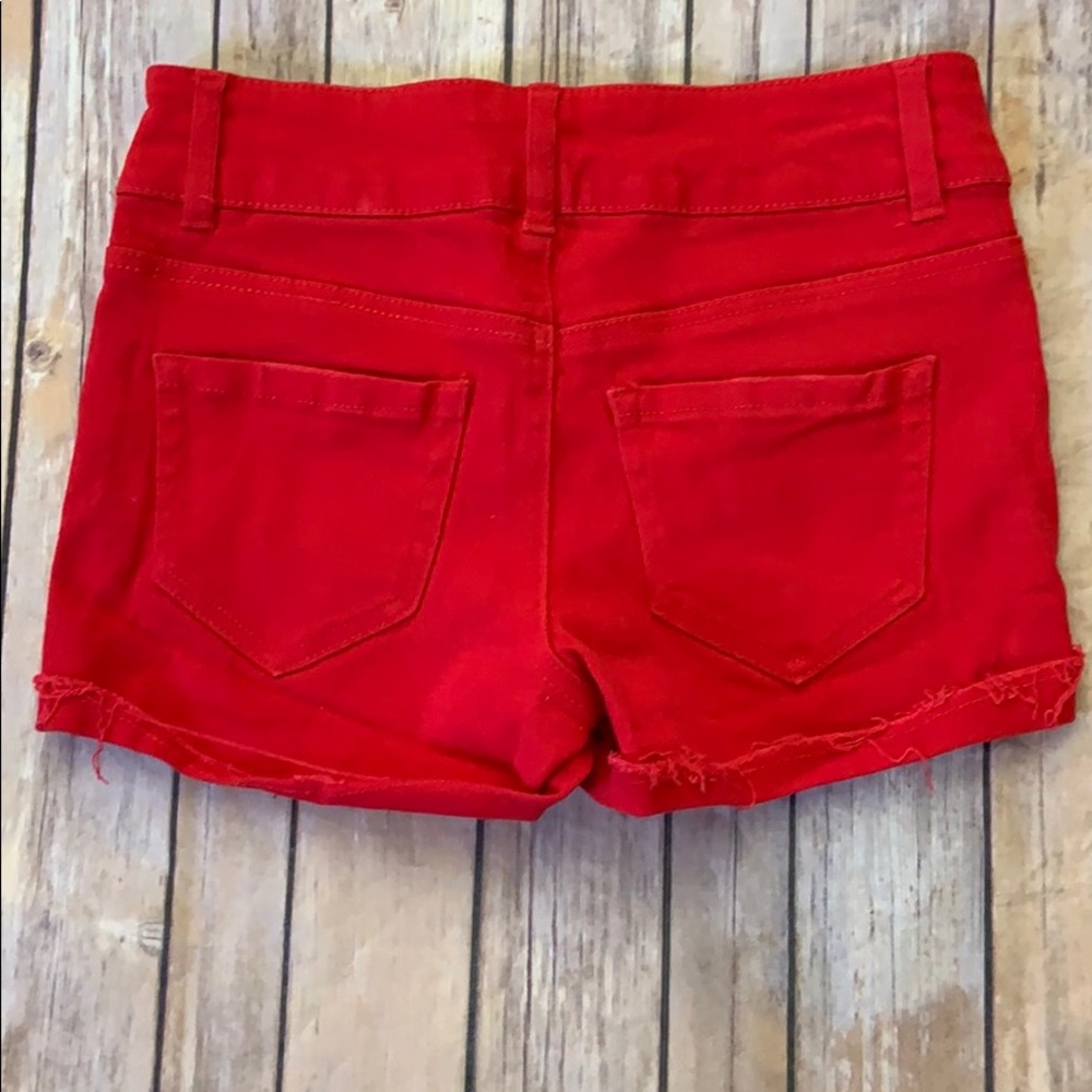 Refuge Red Denim Shorts - Picture 5 of 6